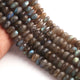 1 Strand Labradorite Faceted Rondelles -Semi Precious Gemstone Labradorite  Roundelles Beads- 8mm-13mm 8 Inches BR03716