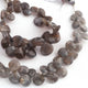 1  Strand Gray Moonstone  Faceted Briolettes -Heart Shape  Briolettes 6mm-10mm-9 Inches BR03622 - Tucson Beads