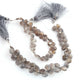 1  Strand Gray Moonstone  Faceted Briolettes -Heart Shape  Briolettes 8mm-14mm-9 Inches BR03621 - Tucson Beads