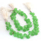 1 Strand Green Chalacdony Faceted Briolettes- Heart Shape  Briolettes- -13mmx10mm -8 .5 Inch -BR03627 - Tucson Beads