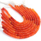 1 Strand Carnelian Faceted Rondelles -Semi Precious Gemstone Carnelian Roundelles Beads- 6mm-7mm 8 Inches BR03719