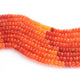 1 Strand Carnelian Faceted Rondelles -Semi Precious Gemstone Carnelian Roundelles Beads- 6mm-7mm 8 Inches BR03719