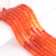 1 Strand Carnelian Faceted Rondelles -Semi Precious Gemstone Carnelian Roundelles Beads- 6mm-7mm 8 Inches BR03719