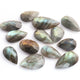 13 Pcs Amazing Labradorite Faceted Cabochon- Pear & Oval Shape Multi Fire Loose Gemstone -25mmx15mm- 36mmx19mm-LGS028