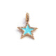 1 Pc Beautiful Pave Diamond  Bakelite Star Over 925 Sterling Silver & Yellow Gold Vermeil Enamel  Designer Star Pendant  - 21mmx18mm PD131