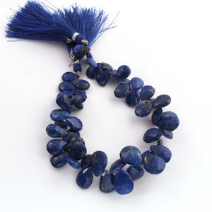 1  Strand Lapis Faceted Briolettes -Pear Shape Briolettes -13mmx11mm-  7.5 Inches BR089 - Tucson Beads