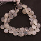 1  Strand White  Moon Stone Faceted  Briolettes - Heart Shape  Briolettes  -14mmx9mm- 9 Inches BR3623 - Tucson Beads