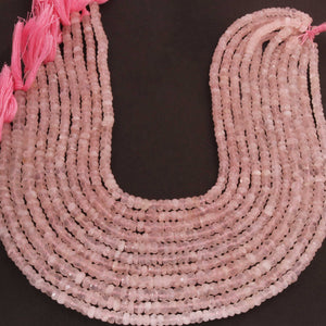 1 Strand Morganite Faceted Rondelle Shape Gemstone Beads,Natural Beads, Faceted Beads 5mm-6mm 13 Inches BR4184 - Tucson Beads