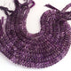 1 Strand Amethyst Smooth Rondelles -Semi Precious Gemstone Amethyst Roundelles Beads- 8mm-11mm 8 Inches BR03725