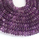 1 Strand Amethyst Smooth Rondelles -Semi Precious Gemstone Amethyst Roundelles Beads- 8mm-11mm 8 Inches BR03725