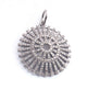 1 Pc Beautiful Antique Finish Pave Diamond Round Pendant - 925 Sterling Silver - Necklace Pendant 31mmx24mm PD1010