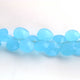 1 Strand Blue Aqua Chalcedony Faceted Heart Briolettes -Semi Precious Gemstone Blue Aqua Chalcedony Heart Beads  10mm-14mm - 8 inches BR731