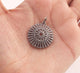 1 Pc Beautiful Antique Finish Pave Diamond Round Pendant - 925 Sterling Silver - Necklace Pendant 31mmx24mm PD1010