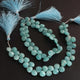 1  Strand Amazonite Faceted Heart Briolettes -Semi Precious Gemstone Amazonite Heart Beads -8mm-9mm -8.5 Inches BR02067