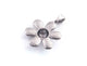 1 PC Beautiful Pave Diamond Flower Charm 925 Sterling Silver - Pave Diamond Flower Pendant - 27mmx24mm PD1019