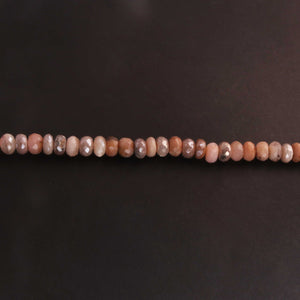 1 Strand  Pink Opal Faceted Rondelles -Semi Precious Gemstone Pink Opa Roundelles Beads - 8mm- 8 Inches BR239