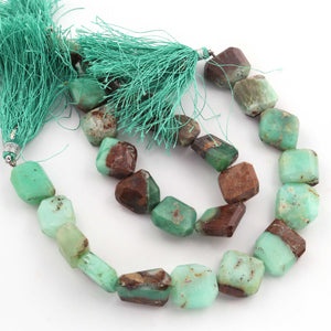 1 Strand Chrysoprase Faceted Tumbled Shape, Nuggets Beads , Step Cut , Briolettes - 13mmx12mm-20mmx16mm- 8 inches BR03633 - Tucson Beads