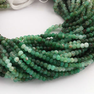 1 Strand Crysoprase Faceted Rondelles Shape - Gemstone Roundelles Beads 4mm  12 Inches BR03628 - Tucson Beads