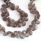 1 Strand  Grey Moonstone Faceted Briolettes - Heart Shape 10mm Briolettes  -8 inches BR0175 - Tucson Beads