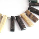 1 Strand Mix Stone Briolettes -Rectangle Shape Briolettes - 12mmx9mm-34mmx9mm 8 Inches BR1295 - Tucson Beads