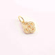 1 PC Pave Diamond "Infinity" Charm 925 Sterling Silver ,Yellow & Rose Gold Vermeil - Pave Diamond Pendant - 12mmx15mm PD1616