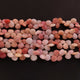 1  Strand Pink Opal Faceted Briolettes -Heart Shape  Briolettes -8mm -11mm-8.5 Inches BR091 - Tucson Beads