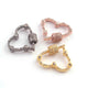 1 Pc Pave Diamond Heart Shape Designer Carabiner - Diamond Lock with Screw On Mechanism 24mmx20mm C00329 - Tucson Beads