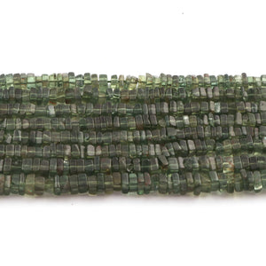 1 Strand Vesuvianite Smooth Heishi Beads Briolettes - Vessonite Square Flat Thin Beads 3mm-5mm 16 Inch BR03638 - Tucson Beads