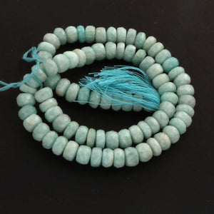 1  Strand  Amazonite Faceted Rondelles - Semi Precious Gemstone Rondelles Beads-8mm-15 Inches BR324 - Tucson Beads