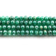 1  Strand  Green Onyx Silver Coated Faceted Rondelles - 9mm 13.5 Inches BR404 - Tucson Beads