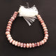 1  Long Strand Peach Moonstone Silver Coated Faceted Roundels -Round Shape Roundels 10mmx8mm-9  Inches BR2252 - Tucson Beads