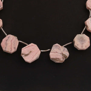 1 Strand Rhodochrosite Fancy Shape Faceted Briolettes - Rhodochrosite Beads -12mmx12mm-19mmx17mm 8  Inches BR0357 - Tucson Beads