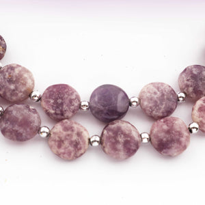 1 Strand Sugilite Faceted Briolettes - Sugilite Coin Shape Briolettes -11mm- 8 Inches BR01576 - Tucson Beads