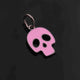 1 Pc Pave Diamond Bakelite Skull Charm Pendant 925 Sterling Silver , Yellow & Rose Gold Vermeil - Skull Enamel Pendant - 12mmX17mm PD1615