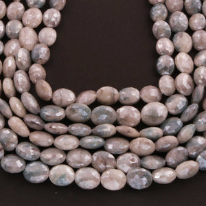 1 Strand Shaded Grey Silverite Faceted Briolettes - Oval Shape Beads 11mmx9mm-13mmx11mm 15 Inches BR709 - Tucson Beads