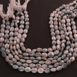 1 Strand Shaded Grey Silverite Faceted Briolettes - Oval Shape Beads 11mmx9mm-13mmx11mm 15 Inches BR709 - Tucson Beads