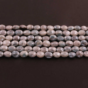 1 Strand Shaded Grey Silverite Faceted Briolettes - Oval Shape Beads 11mmx9mm-13mmx11mm 15 Inches BR709 - Tucson Beads