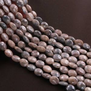 1 Strand Shaded Grey Silverite Faceted Briolettes - Oval Shape Beads 11mmx9mm-13mmx11mm 15 Inches BR709 - Tucson Beads