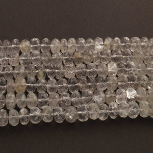 1  Strand Black Rutile Faceted Roundelles - Semi Precious Gemstone Rondelles Beads- 8mm-12.5 Inches BR02590 - Tucson Beads