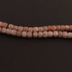 1 Strand Peach Moonstone Faceted Cube Briolettes - Box shape Beads -5mm-7mm - 8 Inches BR0638