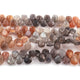 1  Strand Multi Moonstone Faceted Briolettes -Pear Shape Briolettes- 7mmx6mm-11mmx6mm- 8 Inches BR02087 - Tucson Beads