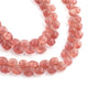 1 Strand Strawberry Quartz  Faceted Briolettes -Heart Shape Briolettes - 6mmx6mm-8mmx8mm  8.5 inches BR03565 - Tucson Beads