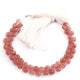 1 Strand Strawberry Quartz  Faceted Briolettes -Heart Shape Briolettes - 6mmx6mm-8mmx8mm  8.5 inches BR03565 - Tucson Beads