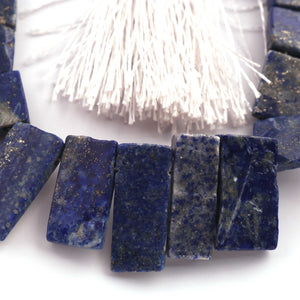 1 Strand Lapis  Smooth Briolettes -Rectangle Shape Briolettes  11mmx7mm- 25mmx5mm- 6.5 Inches BR3394