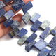 1 Strand Lapis  Smooth Briolettes -Rectangle Shape Briolettes  11mmx7mm- 25mmx5mm- 6.5 Inches BR3394