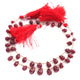 1 Strand Dyed Ruby Faceted Briolettes  -Tear Shape  Briolettes  9mmx5mm-11mmx7mm-9 Inches BR03645