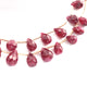 1 Strand Dyed Ruby Faceted Briolettes  -Tear Shape  Briolettes  9mmx5mm-11mmx7mm-9 Inches BR03645