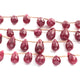 1 Strand Dyed Ruby Faceted Briolettes  -Tear Shape  Briolettes  9mmx5mm-11mmx7mm-9 Inches BR03645