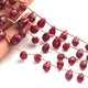 1 Strand Dyed Ruby Faceted Briolettes  -Tear Shape  Briolettes  9mmx5mm-11mmx7mm-9 Inches BR03645