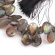 1  Labradorite  Faceted Briolettes -Pear Shape Briolettes  13mmx9mm-18mmx12mm 8.5 Inches BR4004